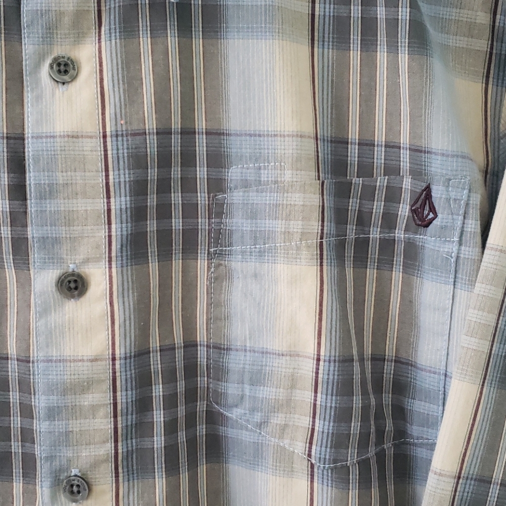 Volcom Plaid Button Down Shirt - image 2